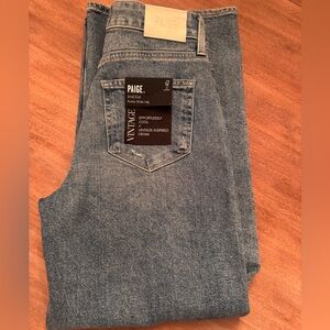 NWT PAIGE Anessa Ankle Wide Leg Jeans Size 25